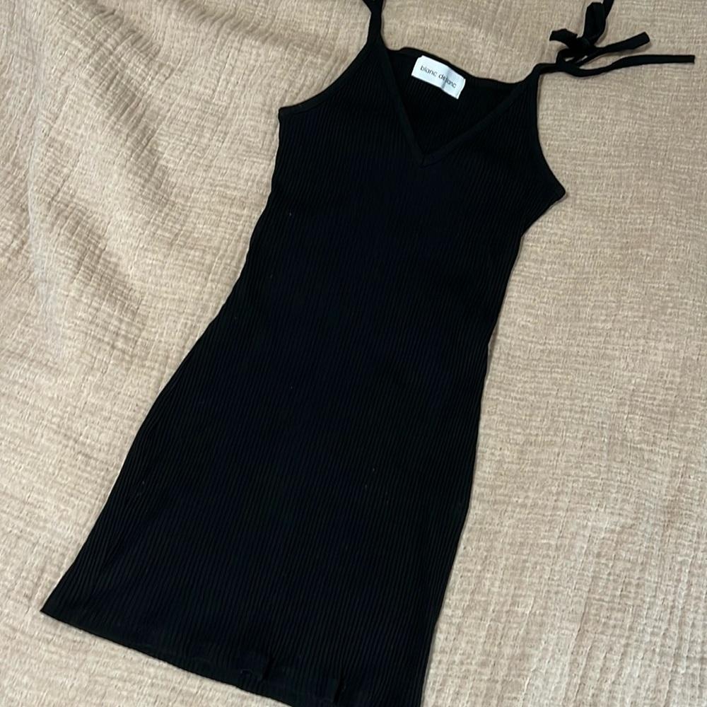 Blanc de blanc black bodycon LBD